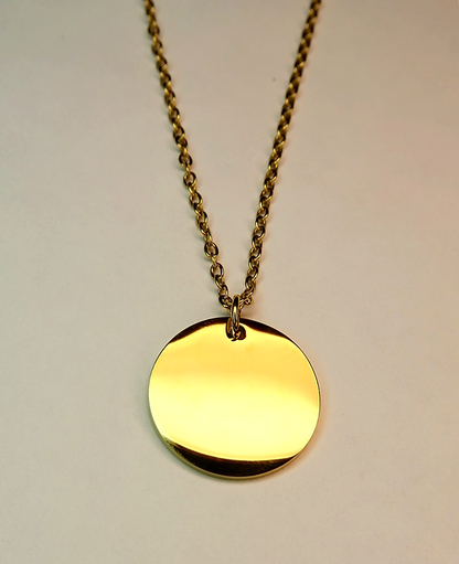 Gold Disk Pendant